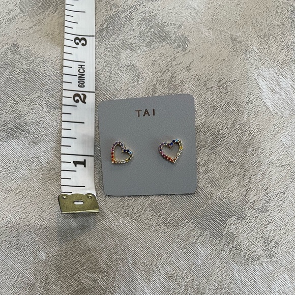 Open Heart Rainbow Earrings - Picture 2 of 3